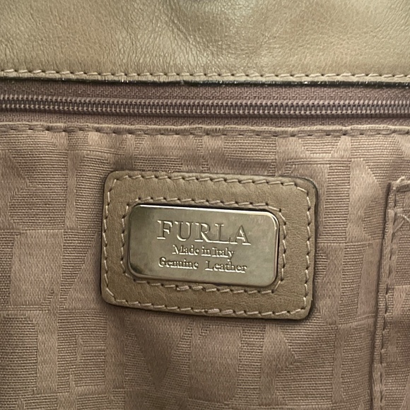 Furla Greta Taupe Leather Tote Bag - Picture 3 of 6